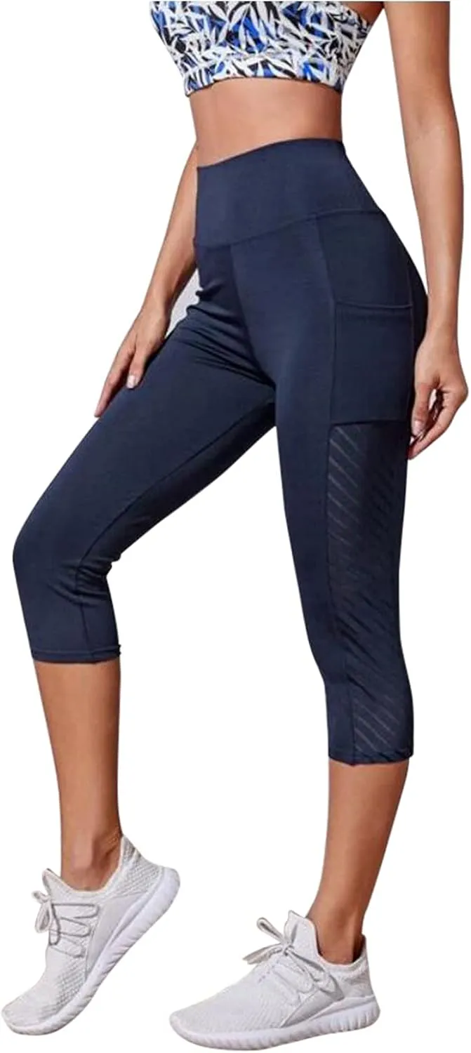 7/8 Leggings for Women Tummy Control - High Waisted Leggings with Pockets Yoga Pants Compression Leggings for Women