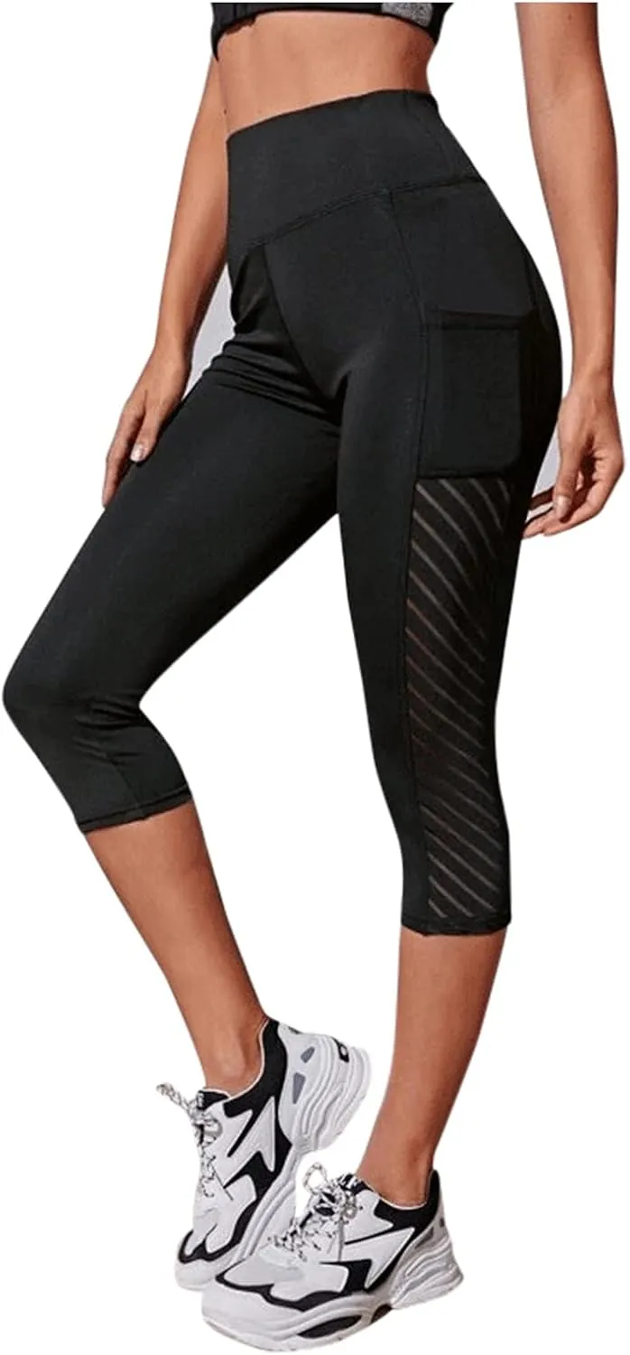 7/8 Leggings for Women Tummy Control - High Waisted Leggings with Pockets Yoga Pants Compression Leggings for Women