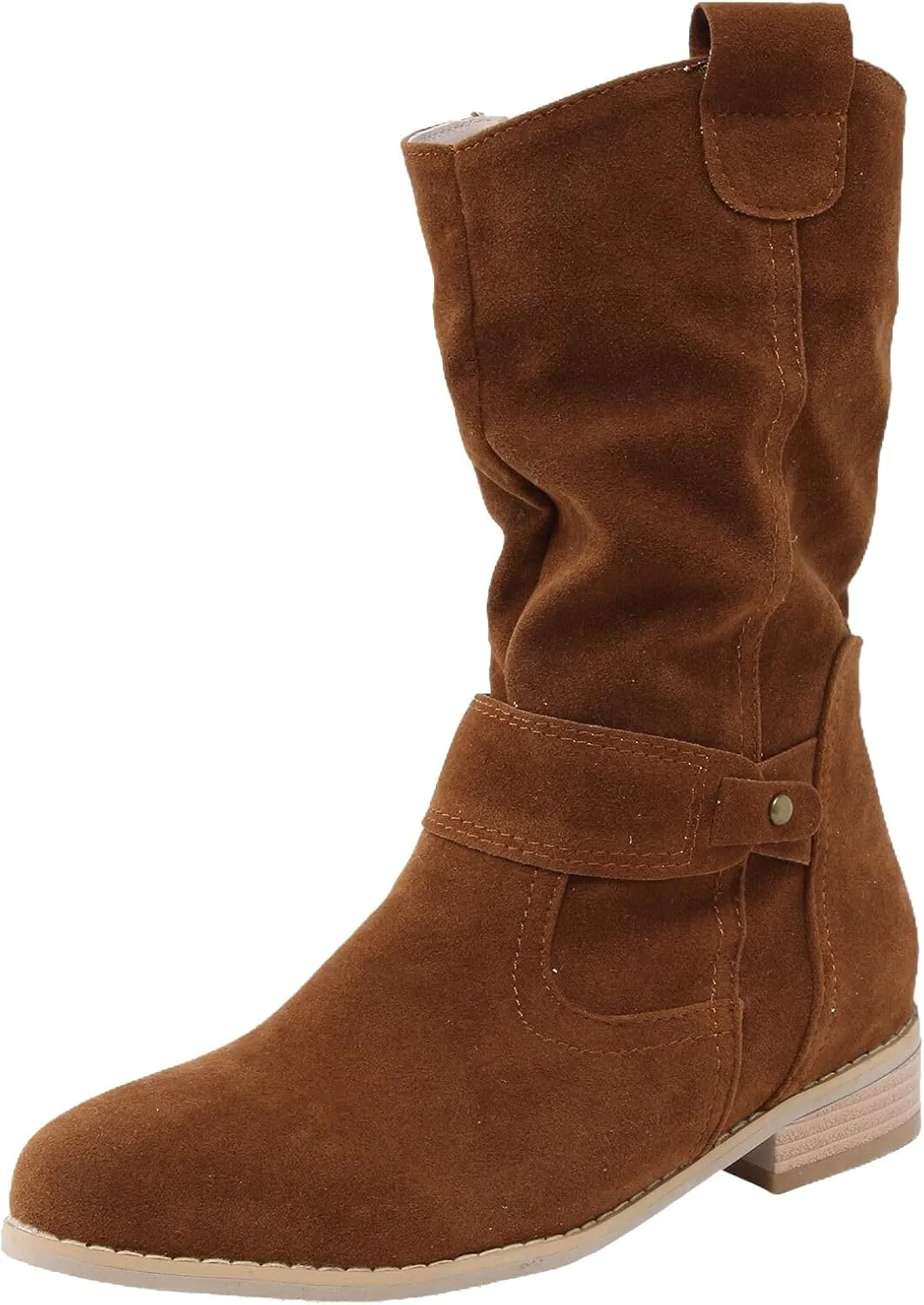 Ankle Boots for Women Fashion Classic Women's Modern Western Cowboy Distressed Boot Zipper Short Cowboy Boots for Women
