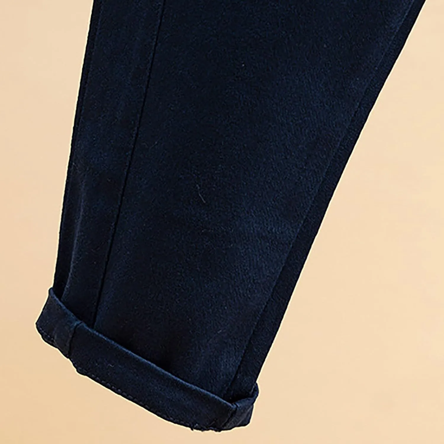 Baby Boys' and Toddler Chino Pants Elastic Waist School Pants for Boys Unifor Pants Solid Casual Big Boys Pants