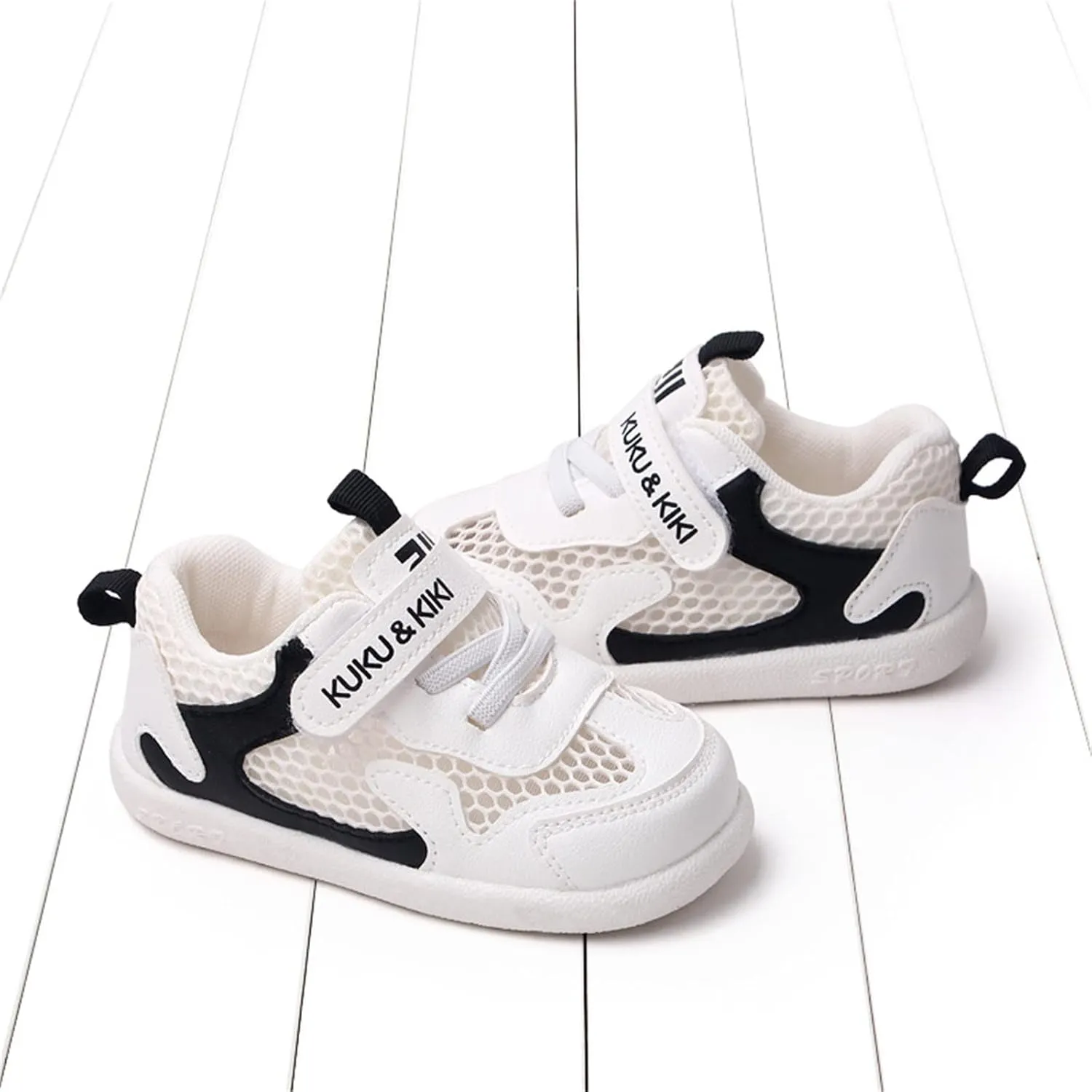 Baby Boys Girls Breathable Sneakers Non-Slip Rubber Sole High-Top Toddler Lightweight Walking Shoes Mesh Trainers