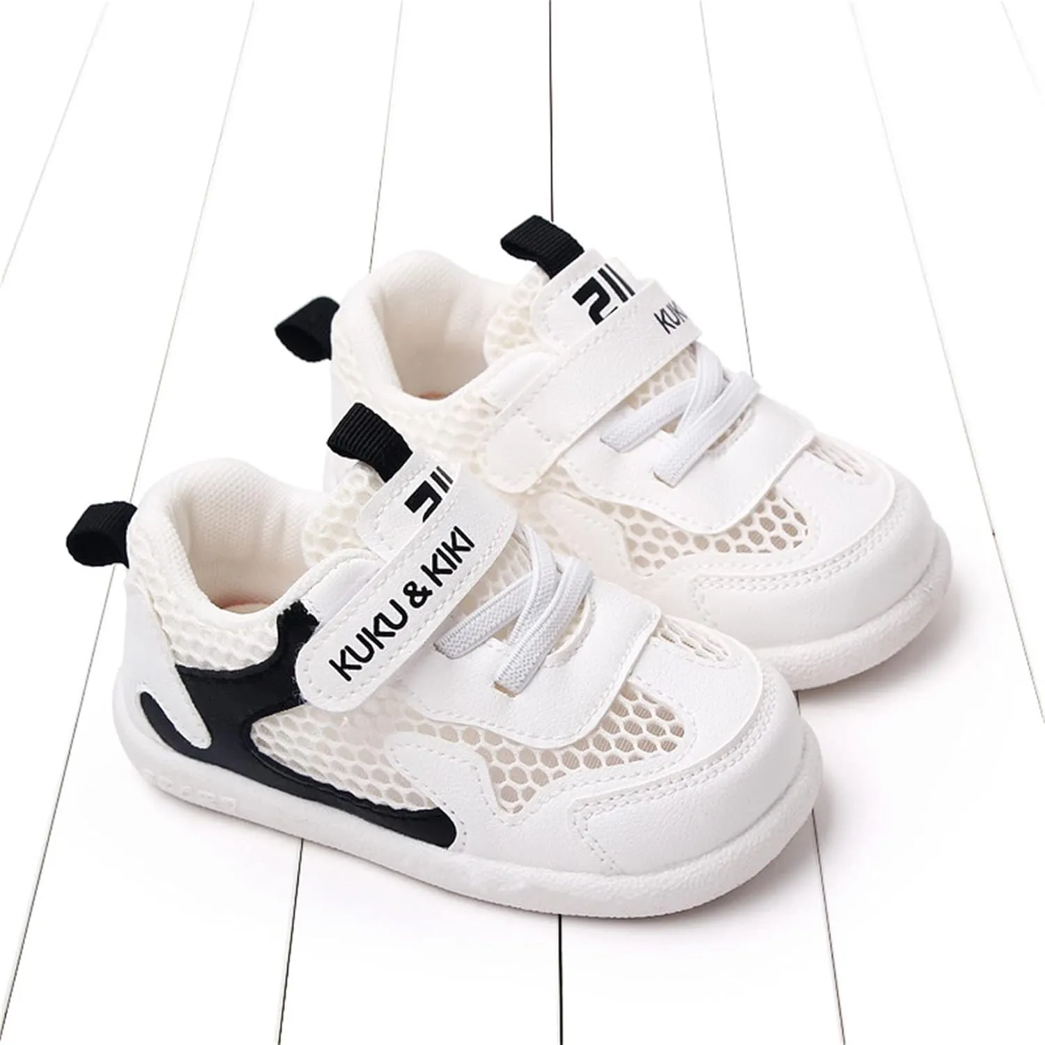 Baby Boys Girls Breathable Sneakers Non-Slip Rubber Sole High-Top Toddler Lightweight Walking Shoes Mesh Trainers