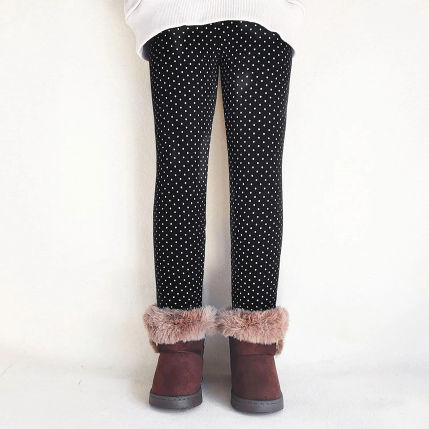 Baby Girls' Toddler Leggings Full Length Polka Dot Print Leggings Stretchy Soft Newborn Infant Toddler Leggings