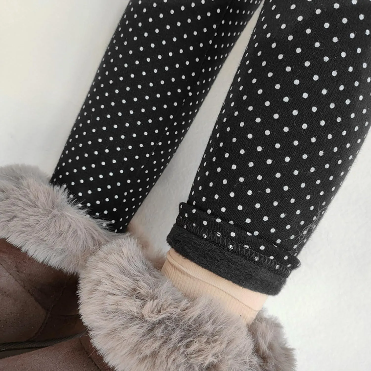 Baby Girls' Toddler Leggings Full Length Polka Dot Print Leggings Stretchy Soft Newborn Infant Toddler Leggings