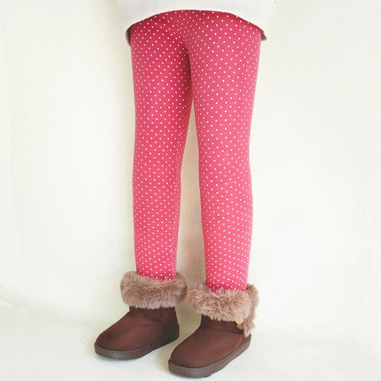 Baby Girls' Toddler Leggings Full Length Polka Dot Print Leggings Stretchy Soft Newborn Infant Toddler Leggings