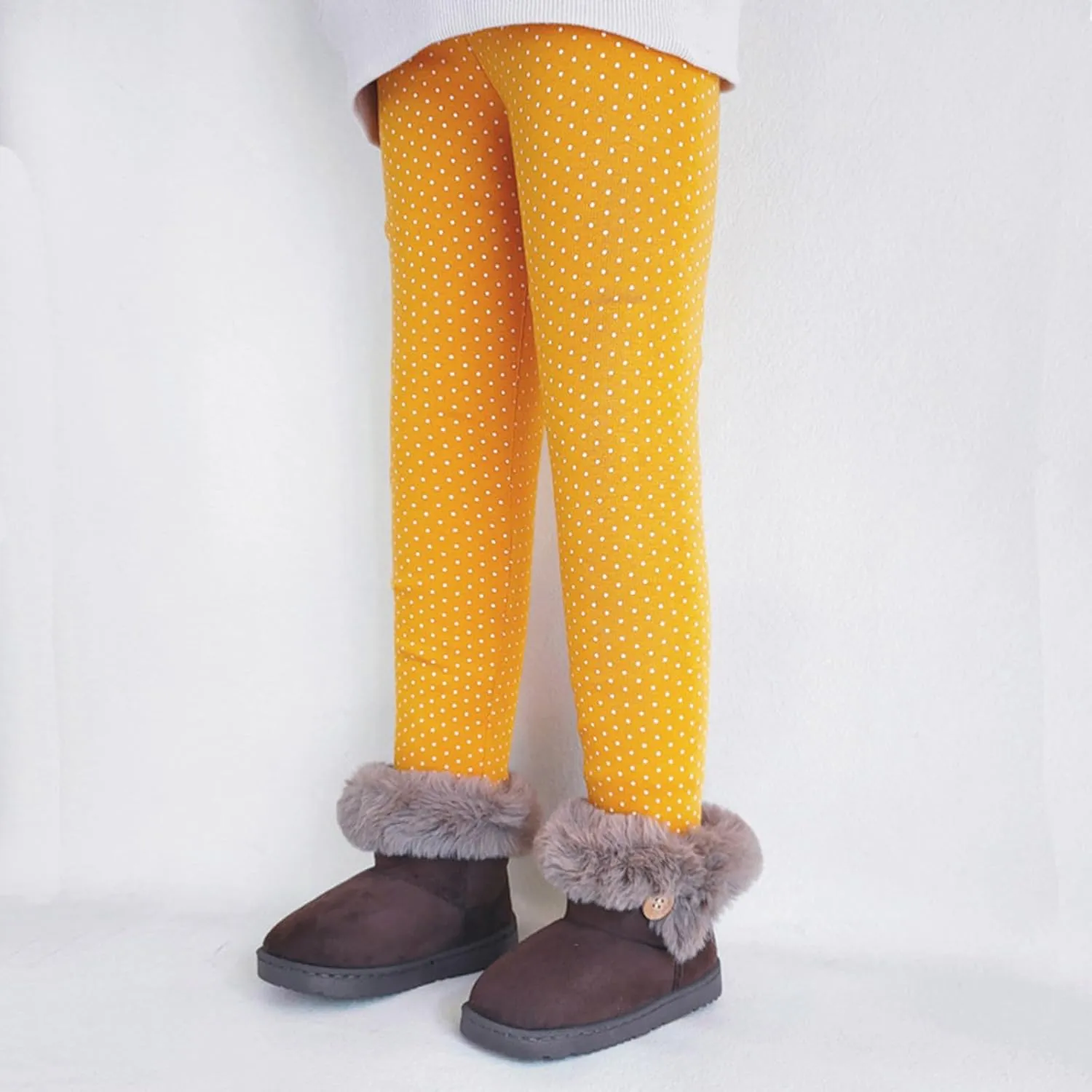Baby Girls' Toddler Leggings Full Length Polka Dot Print Leggings Stretchy Soft Newborn Infant Toddler Leggings