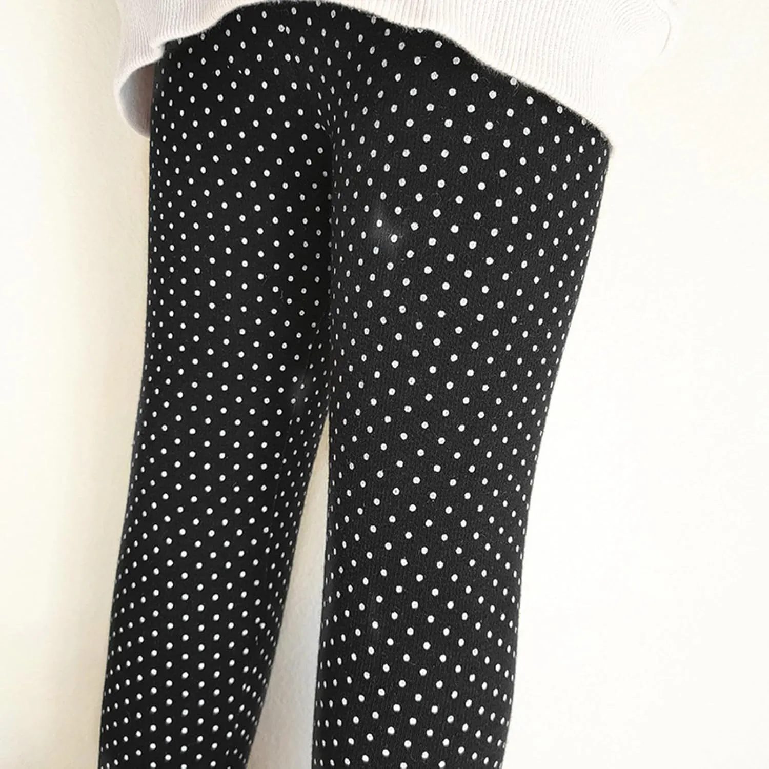 Baby Girls' Toddler Leggings Full Length Polka Dot Print Leggings Stretchy Soft Newborn Infant Toddler Leggings