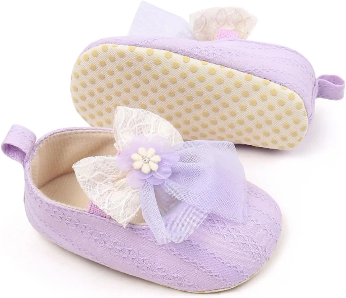 Baby Infant Canvas Sandals Bow Lace Strap Closed Toe Ankle Shoes Wedding Formal Newborn Princess Shoes Flat Non Slip