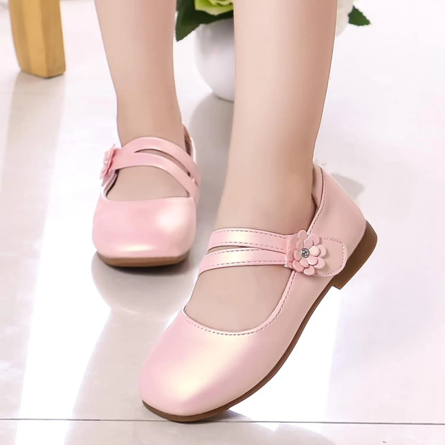 Baby Sneaker Shoes Girl Shoes Small Leather Shoes Single Shoes Children Dance Shoes Girls Performance Toddler Slip Shoe