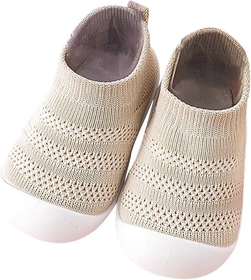 Baby Sock Shoes Baby Walking Shoes Infant Antislip Mesh Breathable Soft Rubber Sole Slippers Toddler Boys Girls Slip on Sneakers