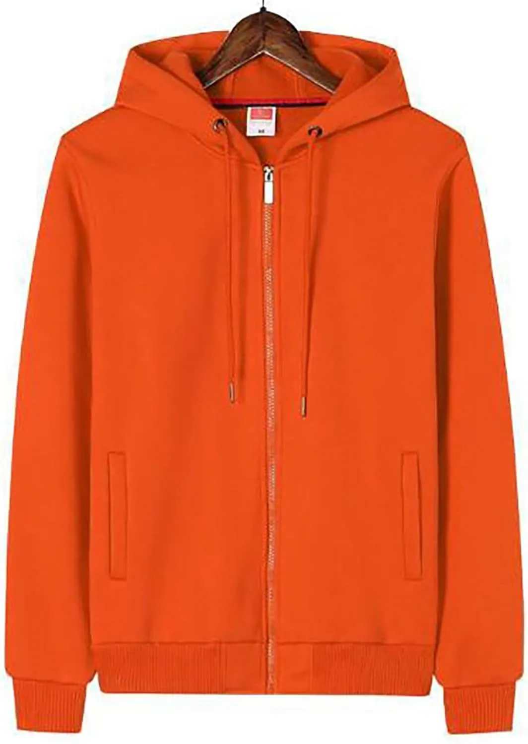 BIFUTON Men Hoodies Casual Hoodies for Men with Pockets Full Zip Long Sleeve Sweatshirt Solid Color Sports Hooded Tops
