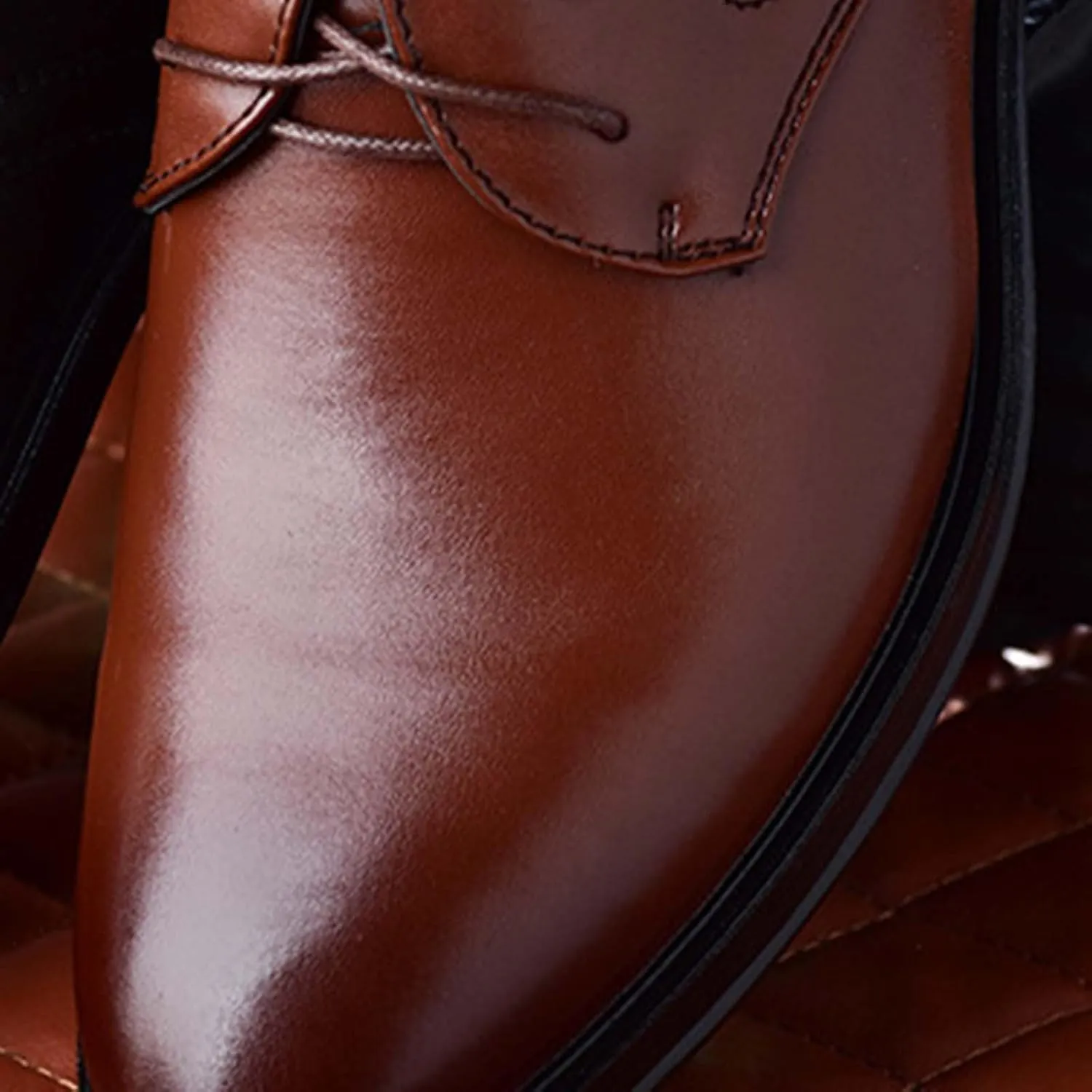Black Dress Shoes for Men Fashion Oxfords Classic Lace up Shoe Heel Pad Design for Formal Occasions Work Footwear
