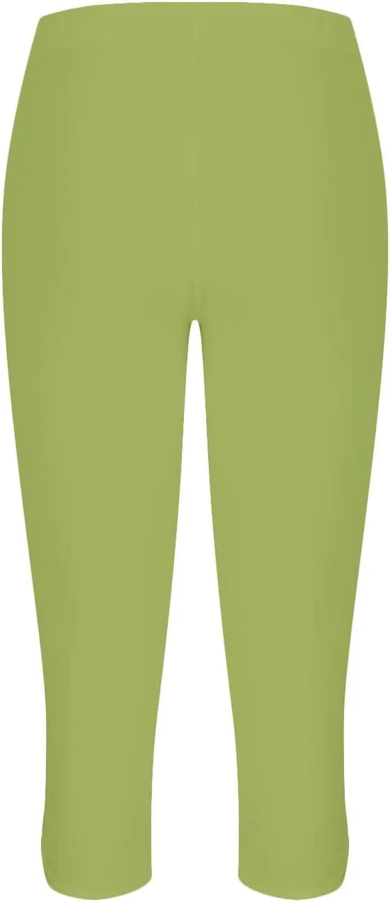 BOXIACEY Capri Leggings for Women 2025 High Waisted Yoga Capris Stretch Knee Length Leggings Cutout Workout Leggings