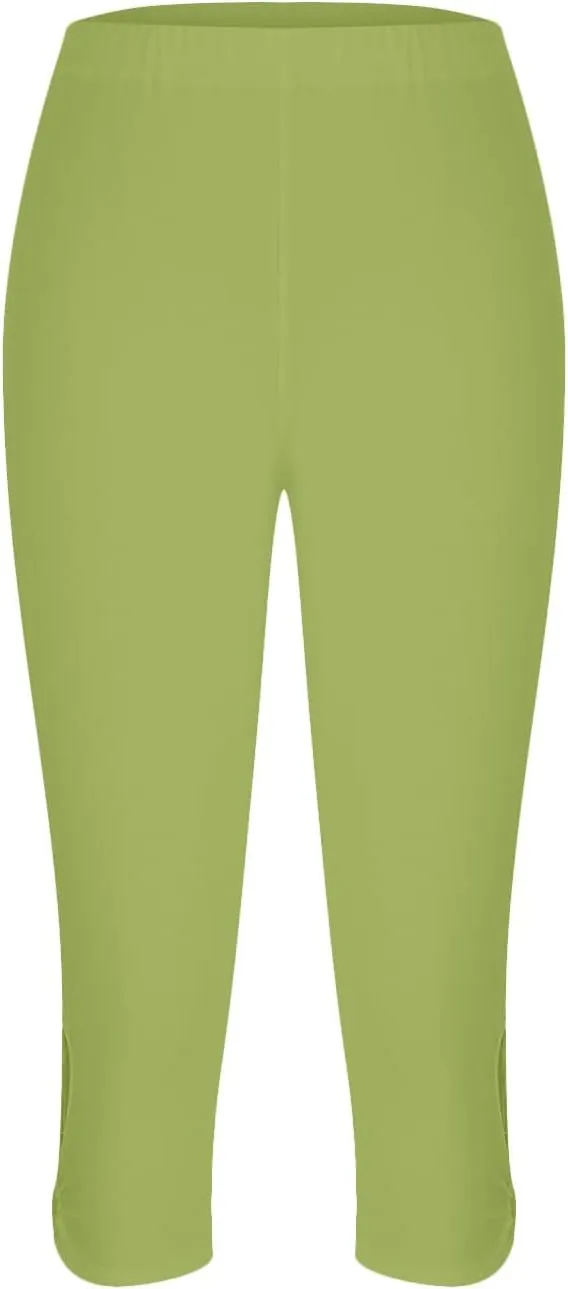 BOXIACEY Capri Leggings for Women 2025 High Waisted Yoga Capris Stretch Knee Length Leggings Cutout Workout Leggings