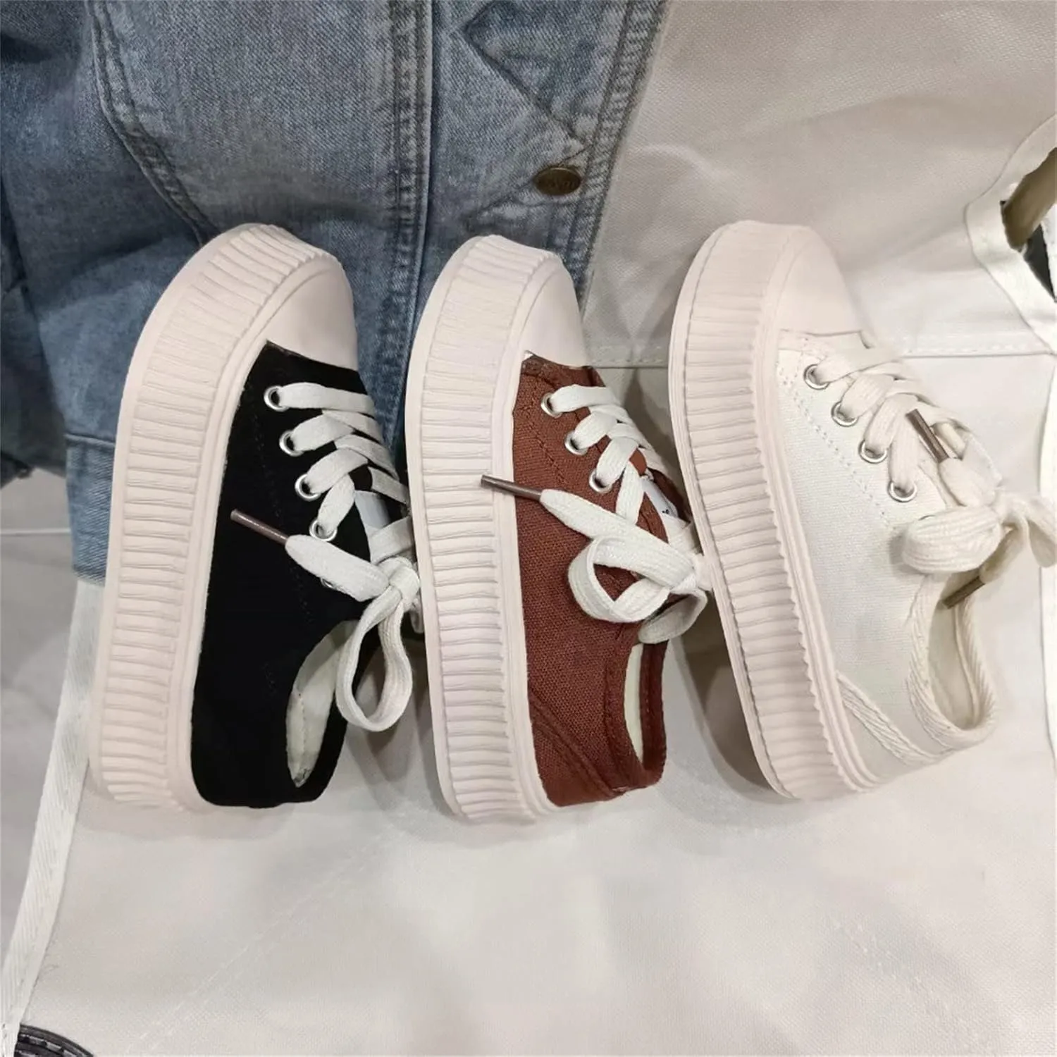 Boys Athletic Shoes Toddler Little Kid Canvas Shoes Boys and Girls Low Top Slip On Platform Sneaker Shoe Walking Causal