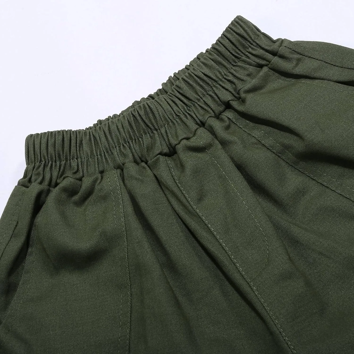 Boys Cargo Pants Cotton Parachute Pants Casual Pants Elastic Waist Youth Kids Athletic Running Pants 8-15 Years
