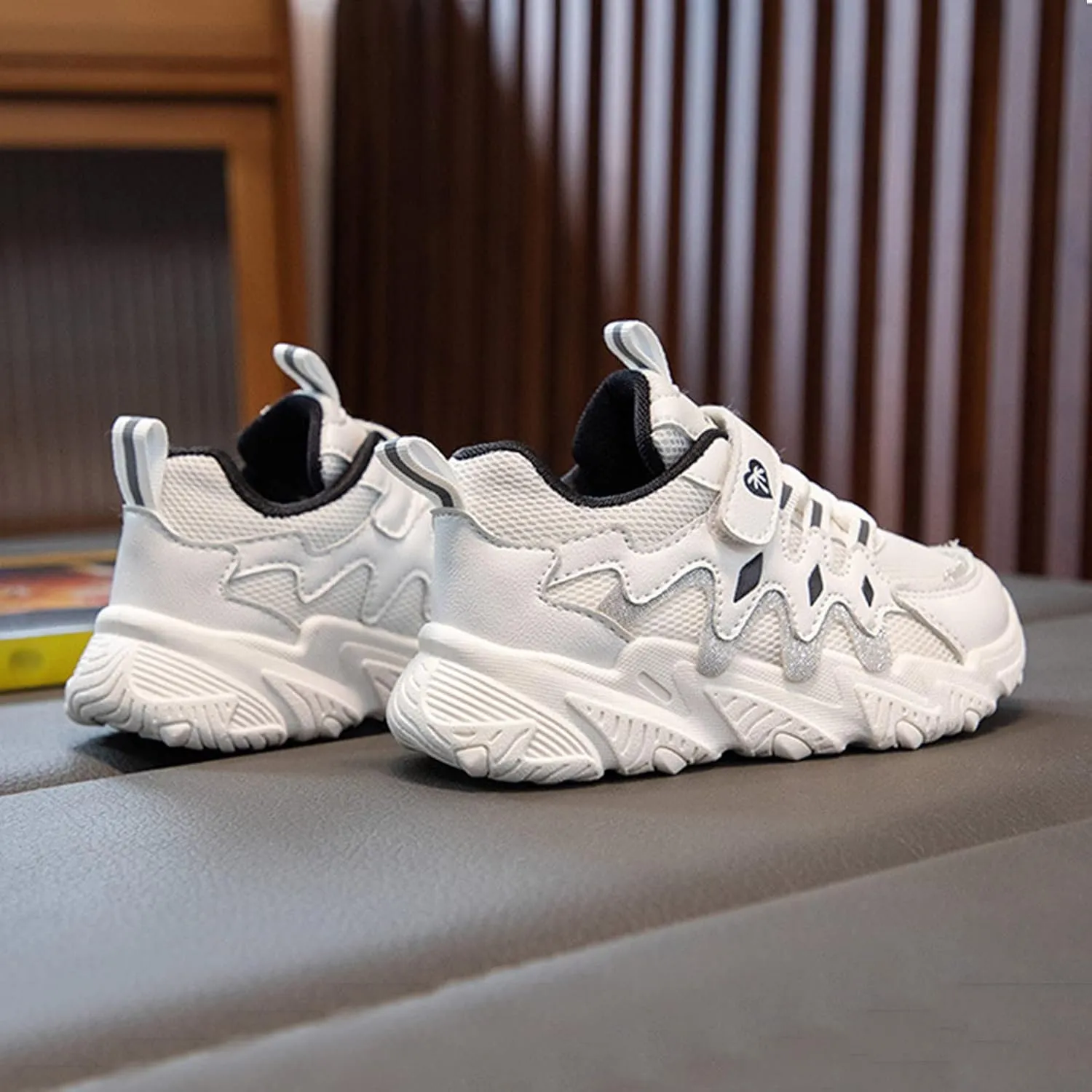 Boys Girls Lightweight Sneakers Kids Mesh Breathable Tennis Sports Shoes Non Slip Lace-up for Running/Walking