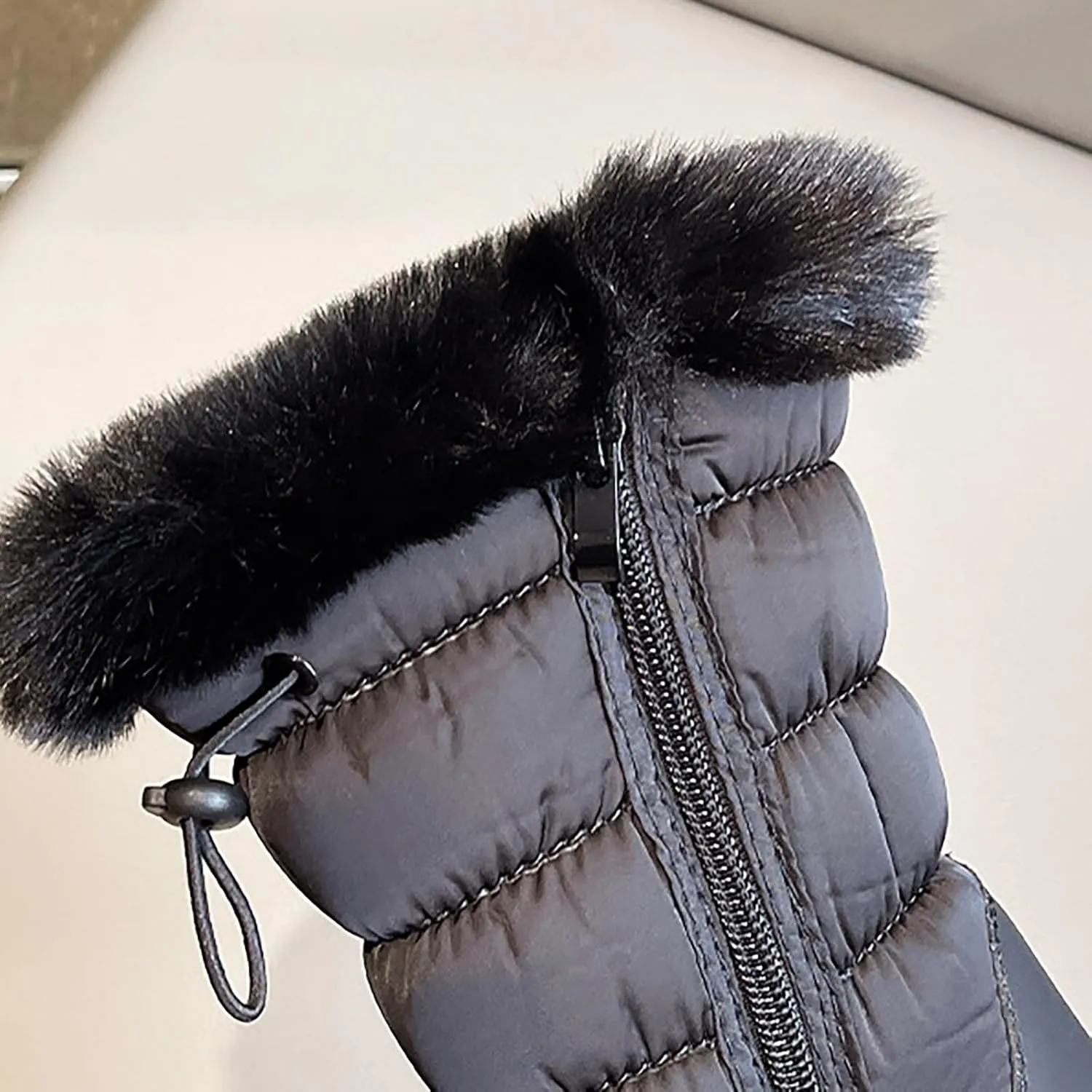 Boys Girls Mid Calf Snow Boots Warm Cozy Anti-Slip Faux Fr ining Insulated Shoes for Little/Big Snow Slide for Kids