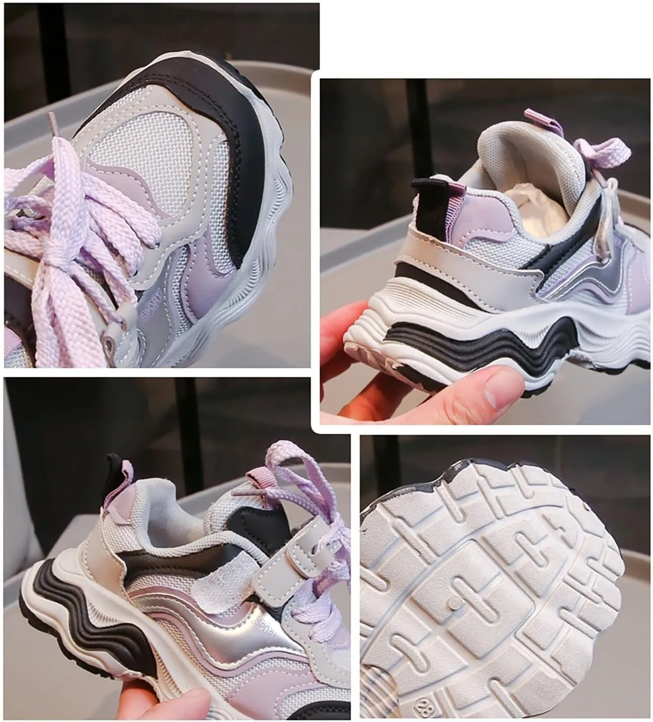 Boys Girls Tennis Shoes Kids Lightweight Breathable Sneakers Lace-up Running Athletic Shoes for Tennis Shoes Girl