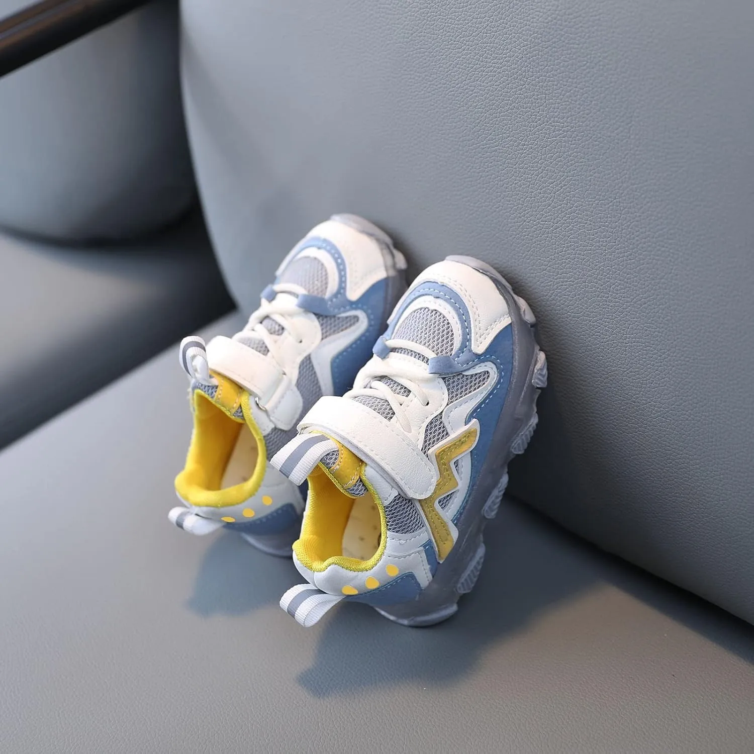 Boys Slip on Shoes Light Up Shoes for Boys Girls Toddler LED Flashing Breathable Sport Walking Running Shoes for Baby