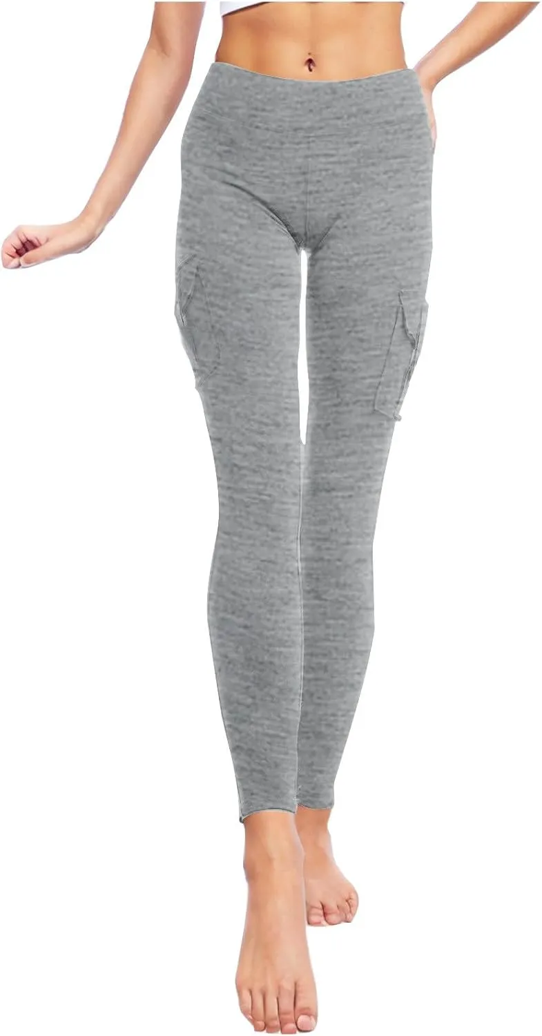 Butt Lifting Leggings with Pockets Workout Cargo Leggings High Waist Yoga Pants Workout Running Tights Leggings