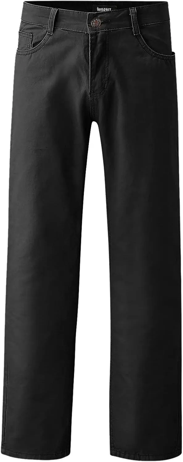Button Men's Mid-waist Jeans With Pocket Jeans Casual Men's Zip Men's pants Key Relaxed Fit Jeans for Men