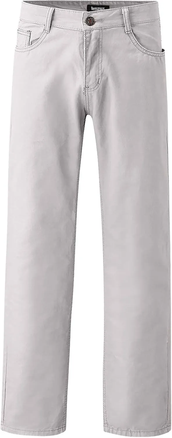 Button Men's Mid-waist Jeans With Pocket Jeans Casual Men's Zip Men's pants Key Relaxed Fit Jeans for Men