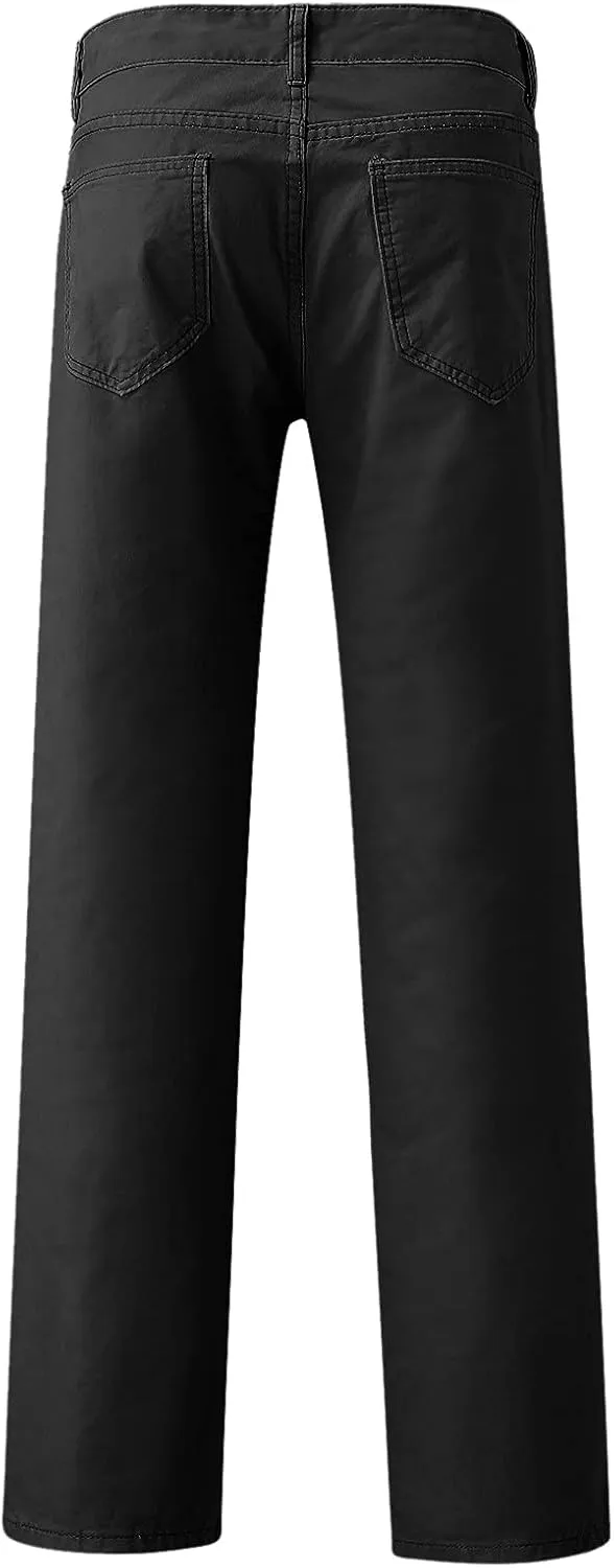 Button Men's Mid-waist Jeans With Pocket Jeans Casual Men's Zip Men's pants Key Relaxed Fit Jeans for Men