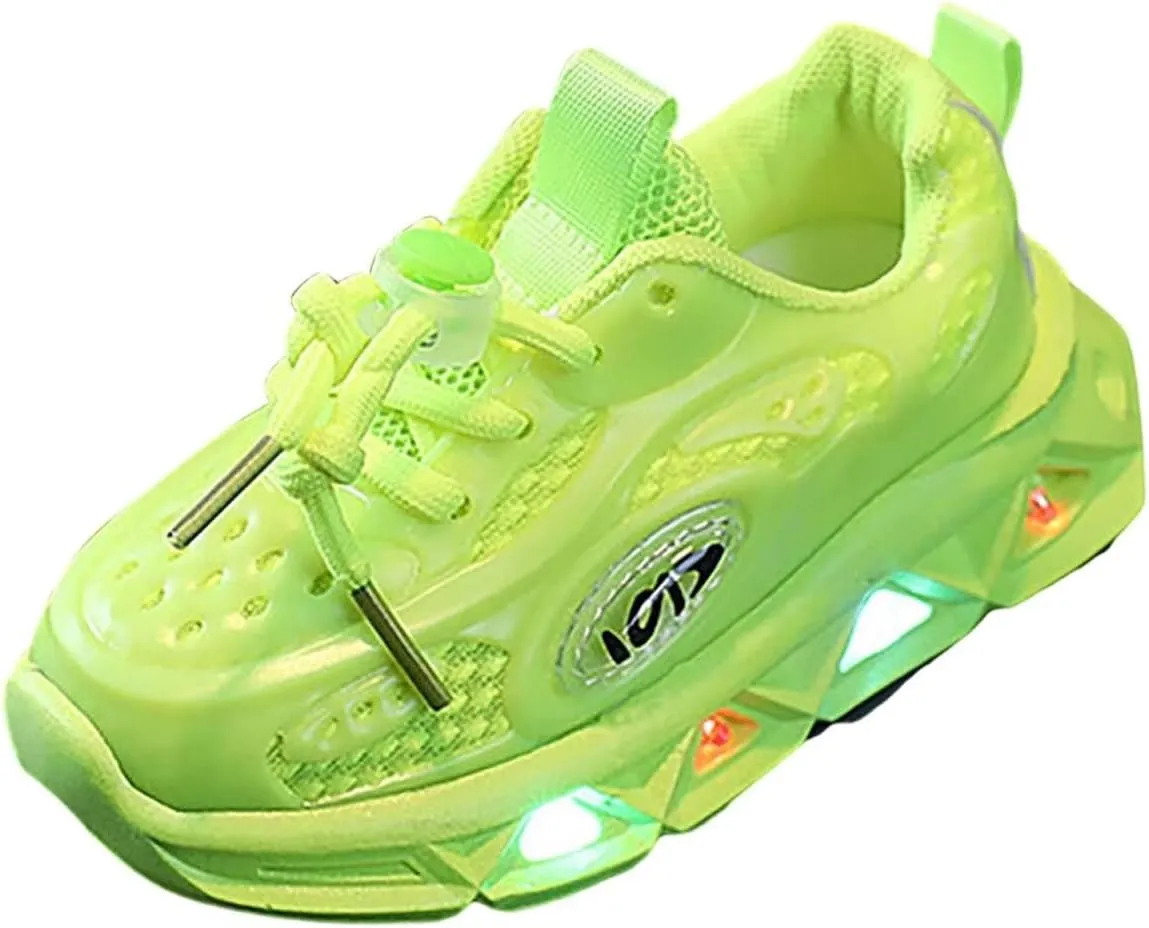 Cartoo Illuminated Sneakers for Outdoor Sports and Running with Breathable Design Light Up Shoes for Toddler Girls