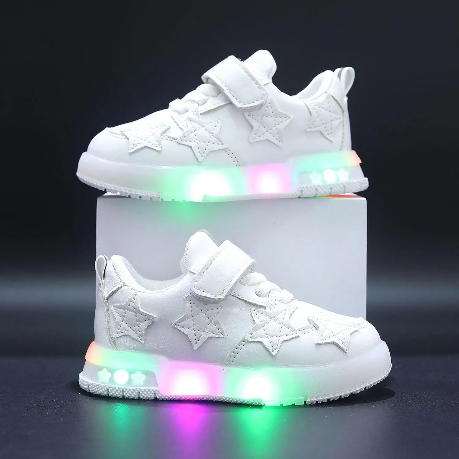 Cathalem Children's Casual Shoes Girls Leather Baby Toddler Soft Up Lace Kids Infant Sneakers Shoes Baby Tennis Shoes