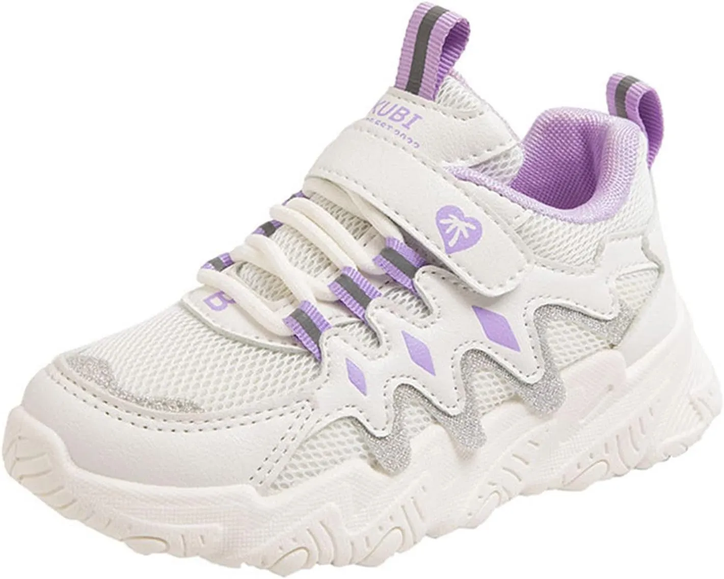 Cathalem Sneakes for Girls Thick Soles Lace Up Athletic Shoes Kids Non Slip Sneakers Flat Lightweight Mesh Breathable Shoes