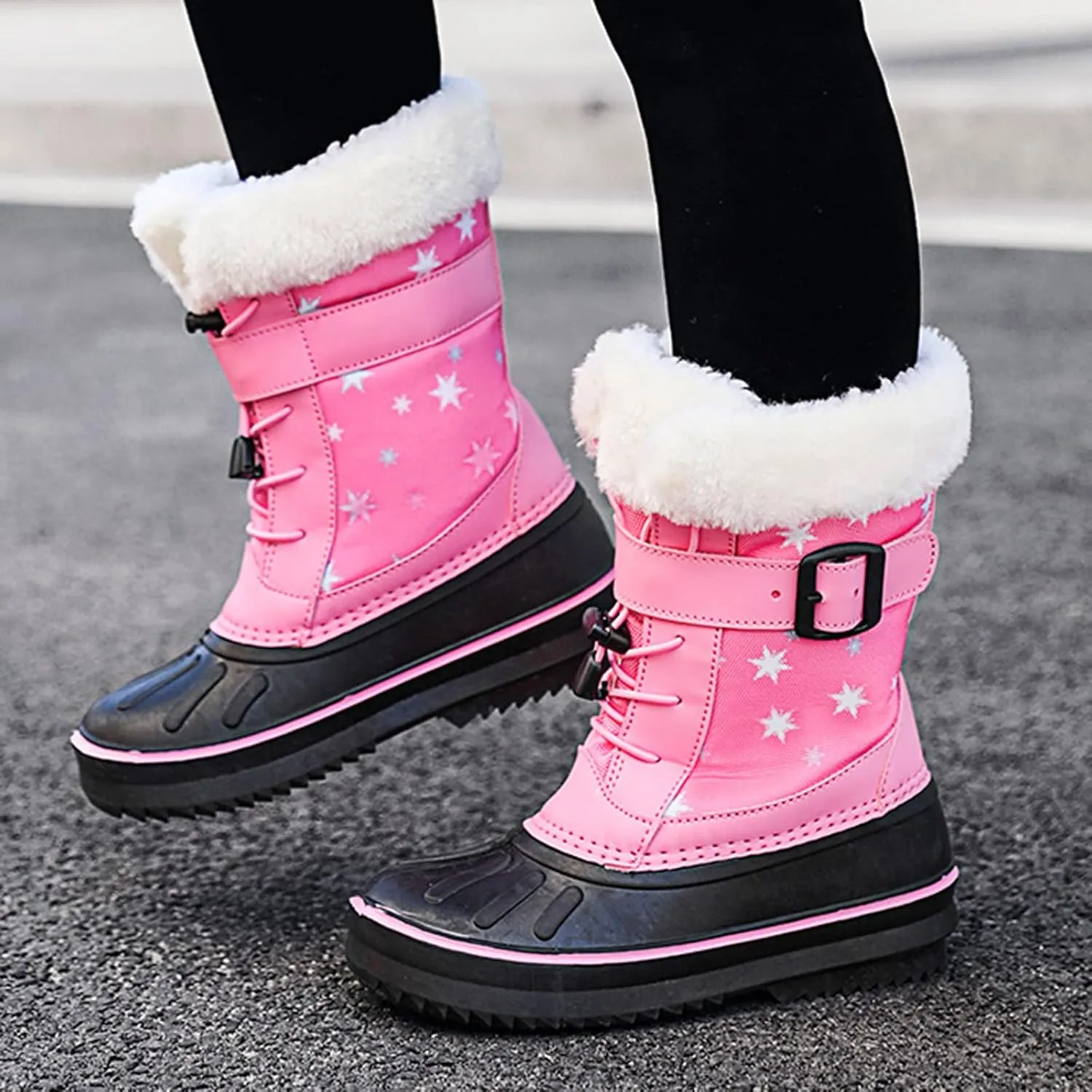 Children Shoes Snow Boots Girls Boys OutdoorBoots Warm Boots with Cotton Snow Boots Kids Mid Calf Boots