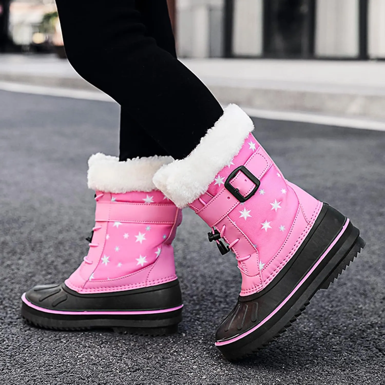 Children Shoes Snow Boots Girls Boys OutdoorBoots Warm Boots with Cotton Snow Boots Kids Mid Calf Boots