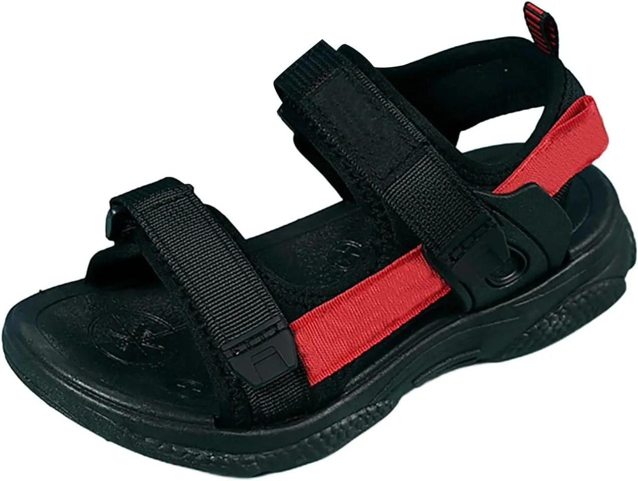 Children's Boys Summer Sports Sandals Hiking Beach Outdoor Open Toe Sports Sandals Boy Sandals (Red #1, 13.5 Little child)