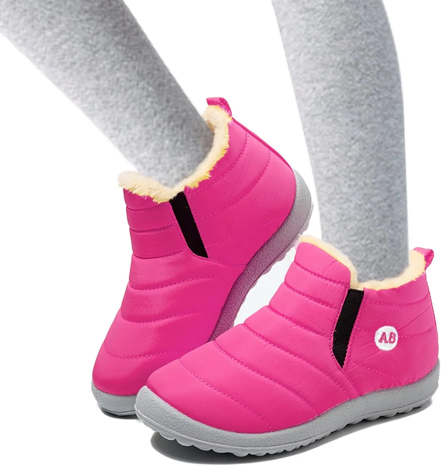 Childrens Winter Childrens Boots Flat Splashing Warm Short Tube Snow Boots Kids Snow Boots Size 3