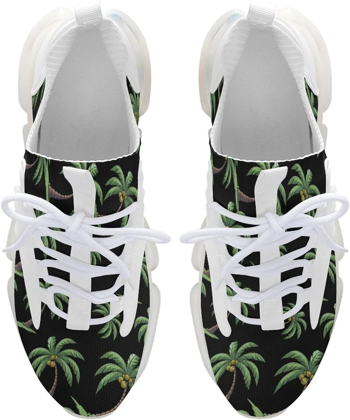 Coconut Tree Graphic Mens Sneakers Running Shoes Lightweight Athletic Shoes for Jogging Walking Gym