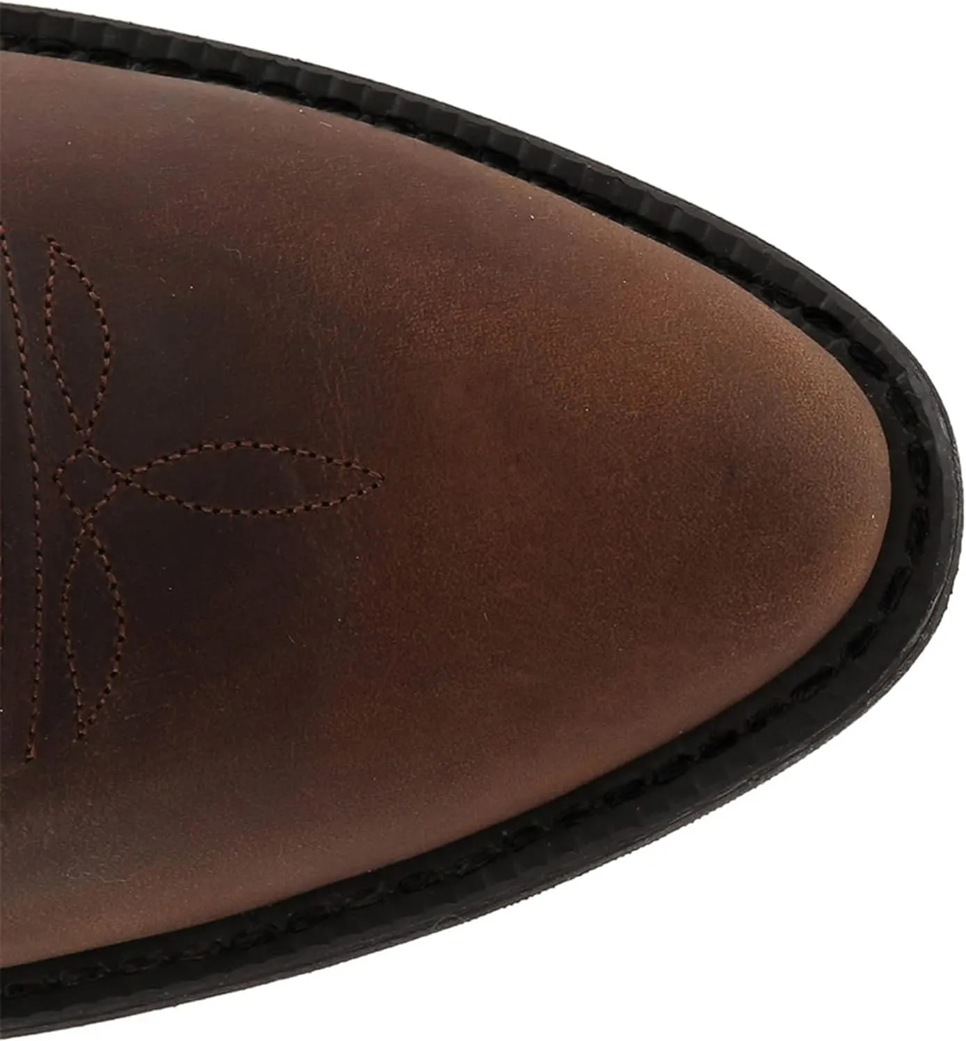 Cowboy Boots for Men Western Boots Durable Fashionable Retro Classic Embroidered Mid-Calf Snip Toe Boots