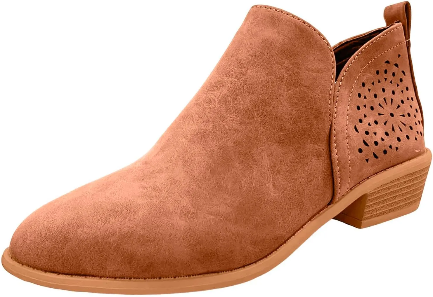 Cowboy Boots for Women Western Classic Slip On Heel Shoes Ankle Boots for Women Fashion Comfortable Short Womens Boots