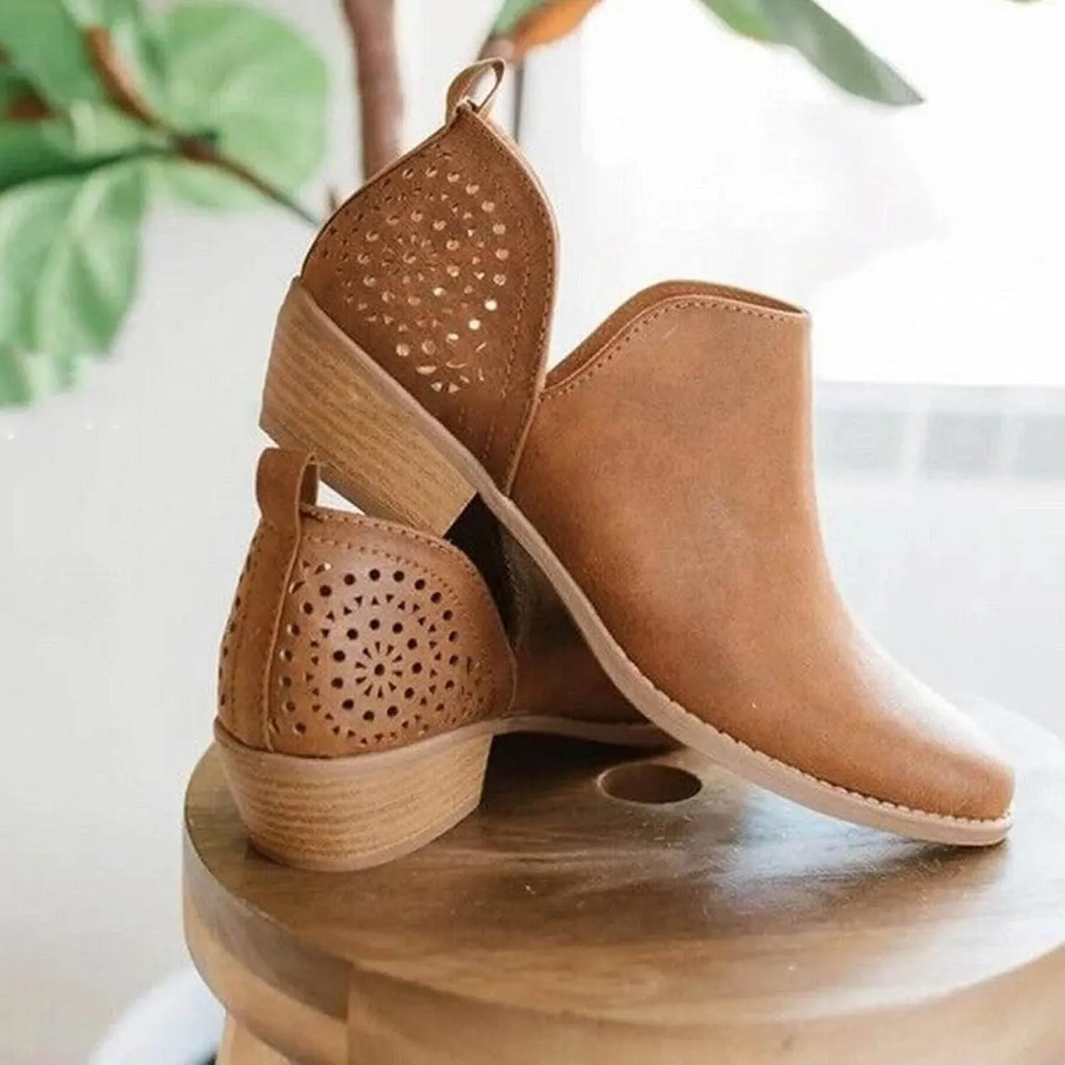 Cowboy Boots for Women Western Classic Slip On Heel Shoes Ankle Boots for Women Fashion Comfortable Short Womens Boots