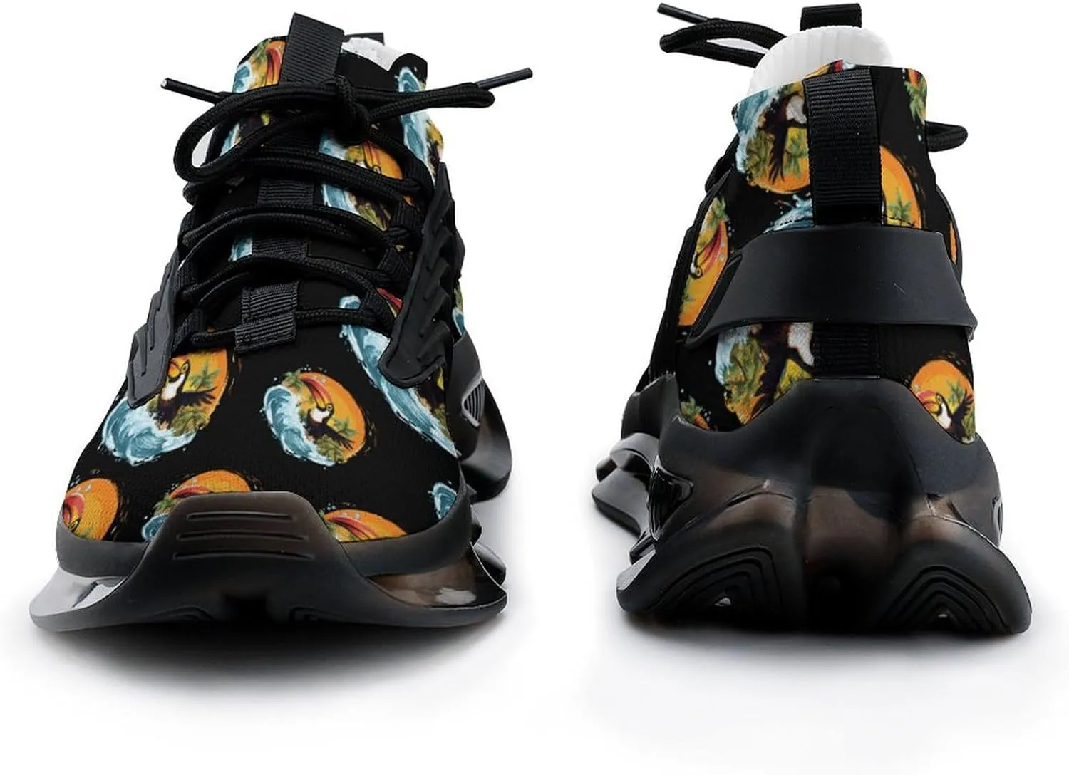 Cute Toucans Bird Mens Sneakers Running Shoes Lightweight Athletic Shoes for Jogging Walking Gym