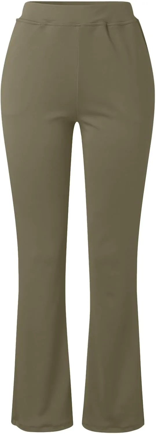 Dress Pants Women Business Casual Office Work Pants Premium Stretch Yoga Pants Straight Leg Bootcut Slacks Pants