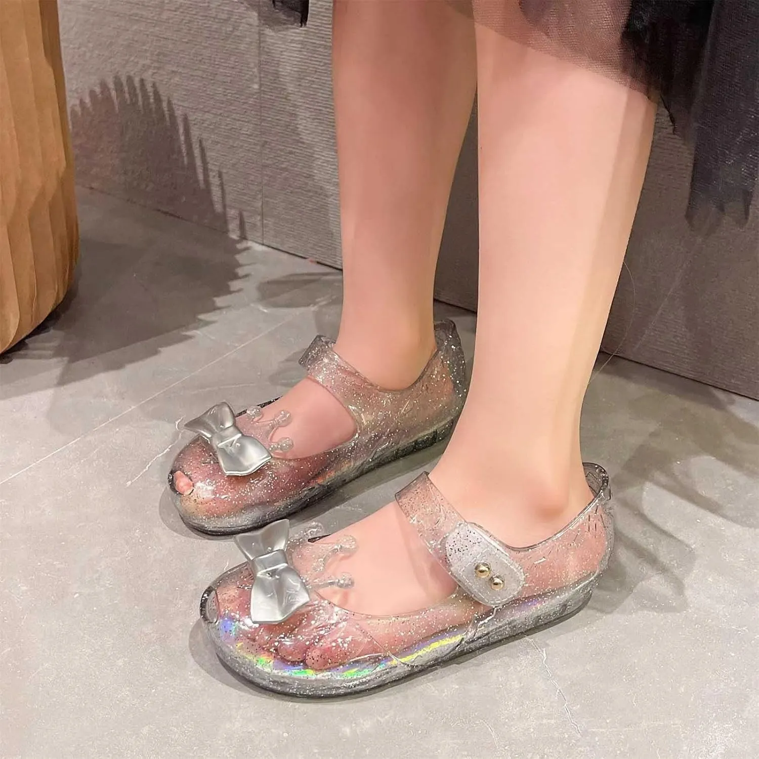 Fall Boots Toddler Girl Girls Shoes Crown Flash Diamond Crystal Soft Sole Non Slip Sandals Jelly Dance Shoes Princess Shoes Adult Squeaky Shoes
