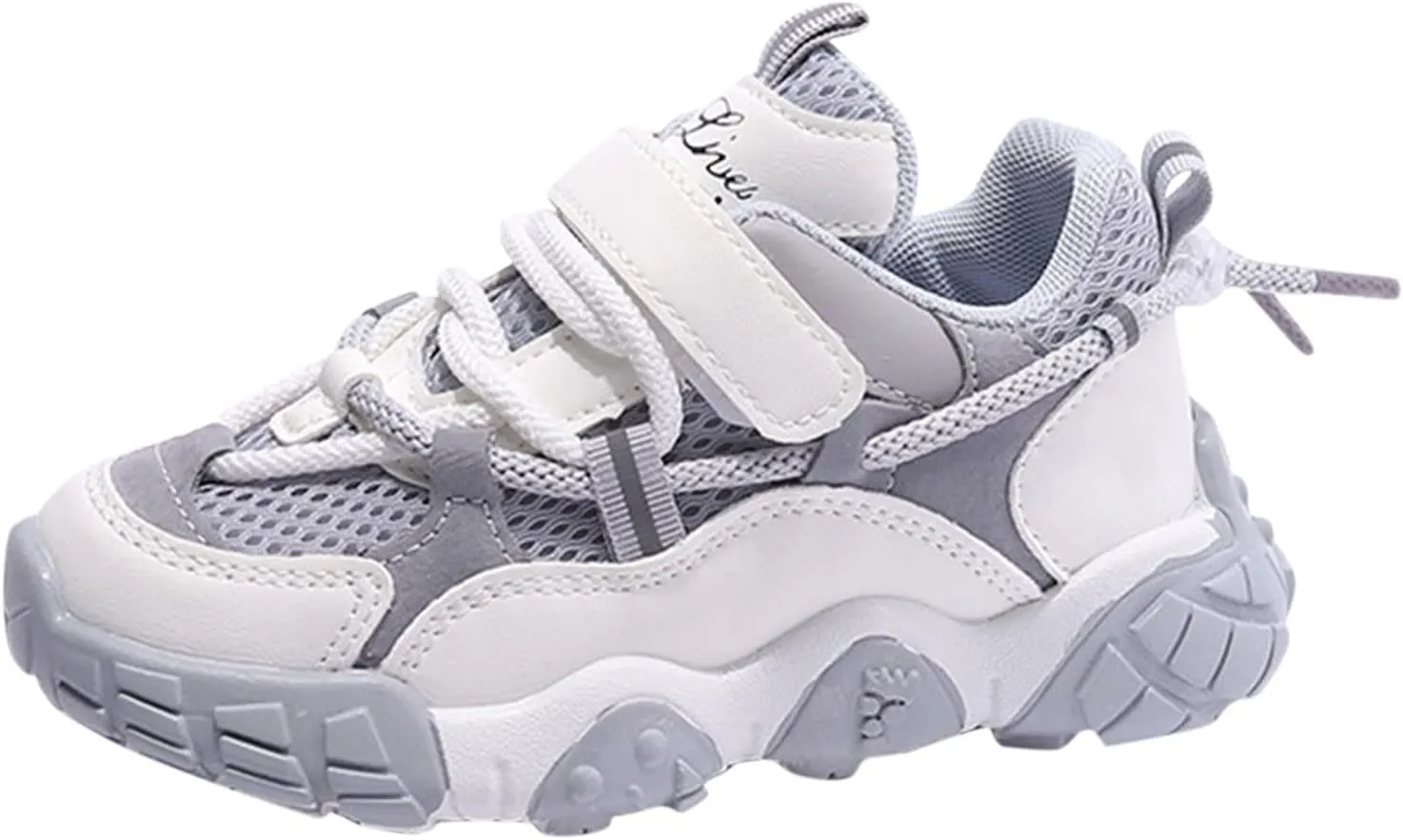Fashion All Seasons Children Sports Shoes Boys and Girls Run Thick Sole Non Slip Lightweight Mesh Breathable Kid Wedges