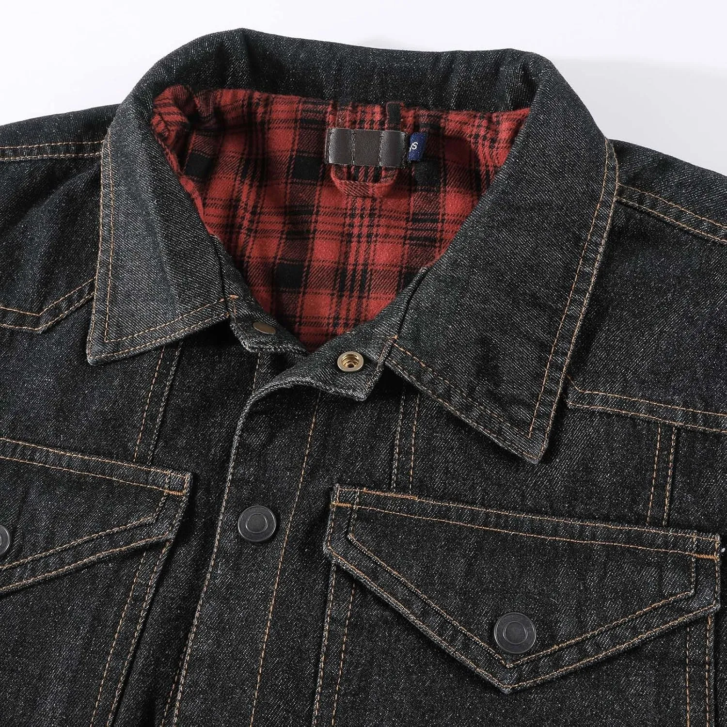 Fashion Mens Denim Trucker Jackets Regular Fit Casual Lapel Jean Jacket Long Sleeve Cowboy Coat Outwear Pocket Front