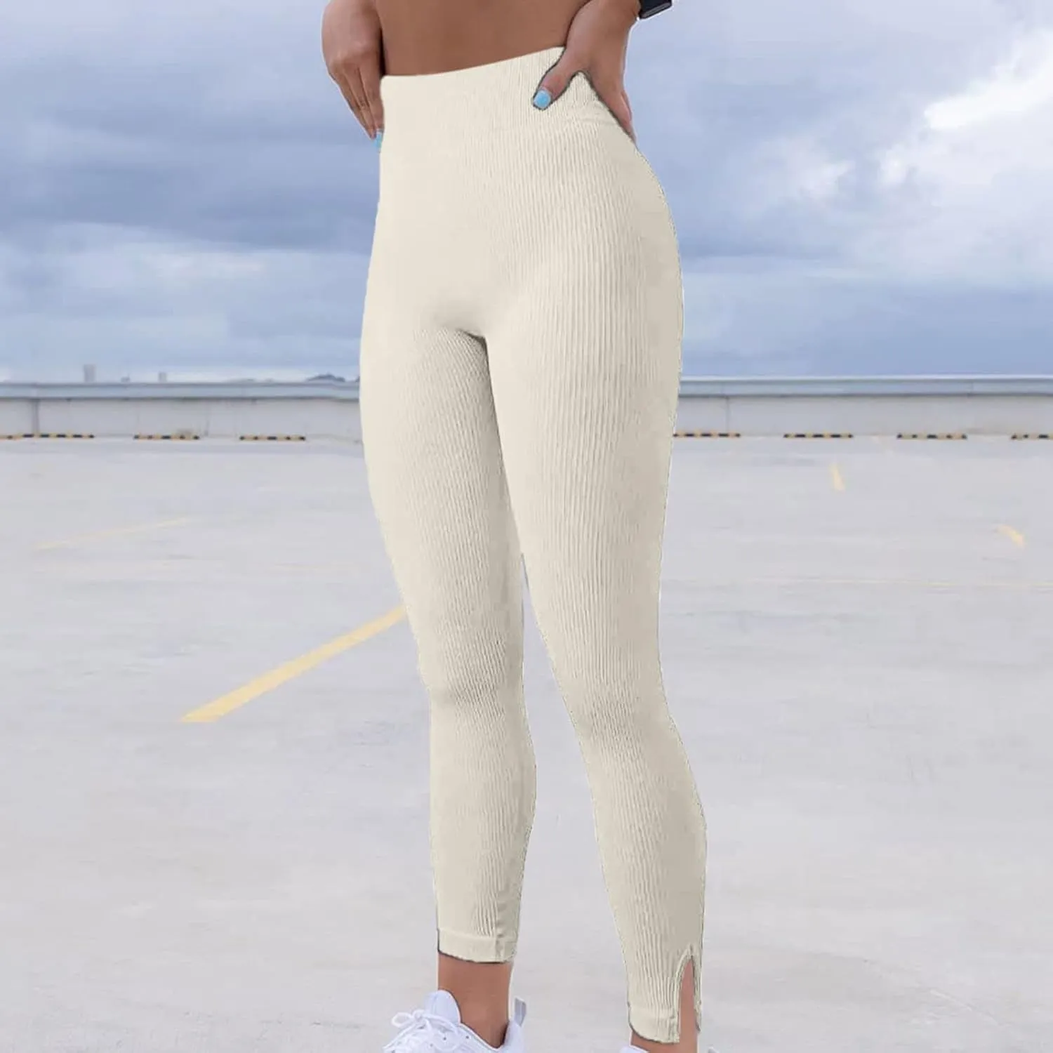 Firzero Compression Leggings for Women Running High Waisted Leggings Workout Athletic Yoga Leggings Elastic Waist Yoga Pants
