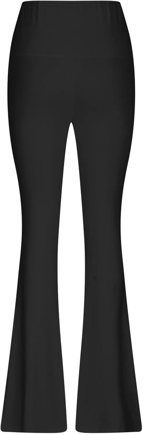Flare Leggings High Waist Leggings Regular Solid Flared Pants Active Workout Yoga Pants Trousers Yoga Leggings for