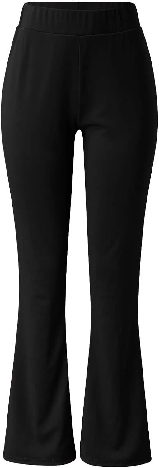 Flare Leggings High Waist Leggings Regular Solid Flared Pants Active Workout Yoga Pants Trousers Yoga Leggings for