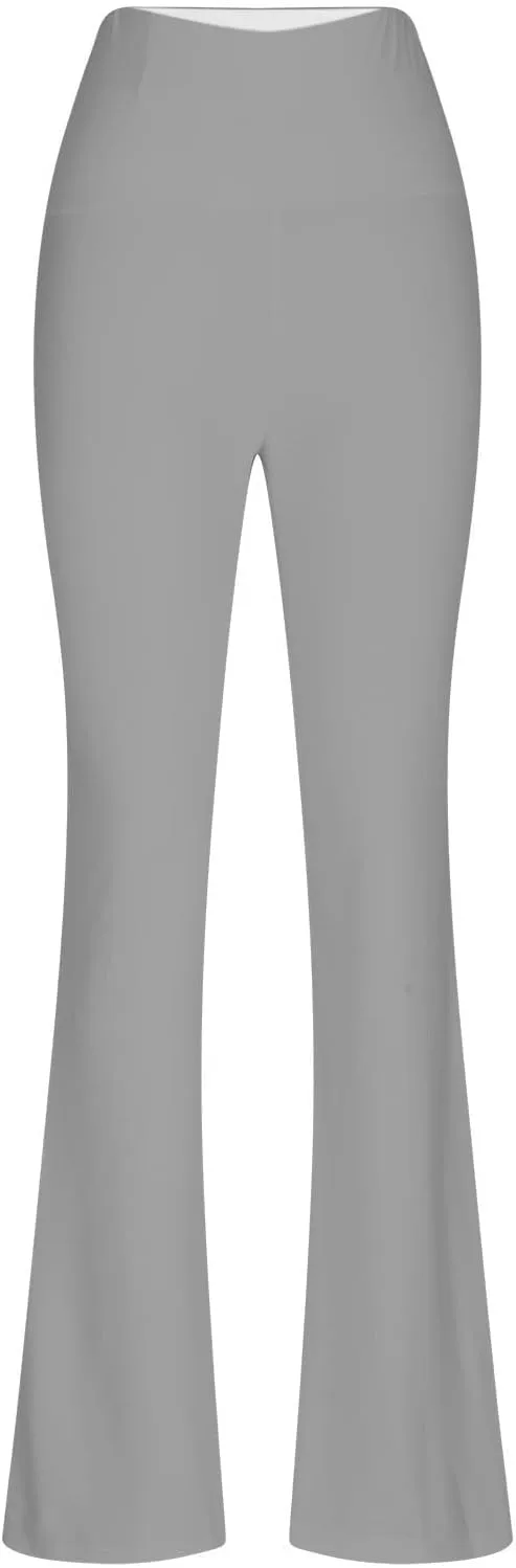 Flare Leggings High Waist Leggings Regular Solid Flared Pants Active Workout Yoga Pants Trousers Yoga Leggings for