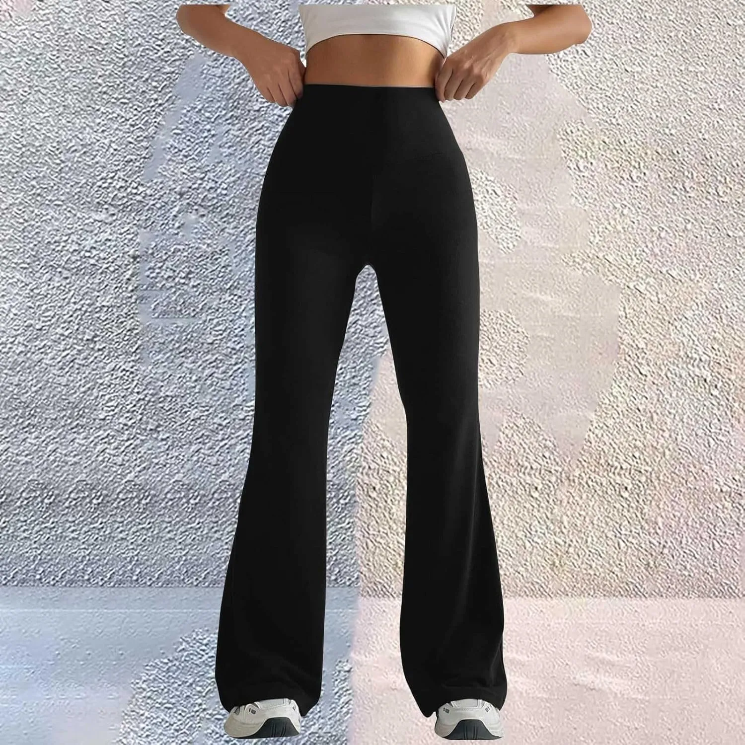 Flare Leggings High Waist Leggings Regular Solid Flared Pants Active Workout Yoga Pants Trousers Yoga Leggings for