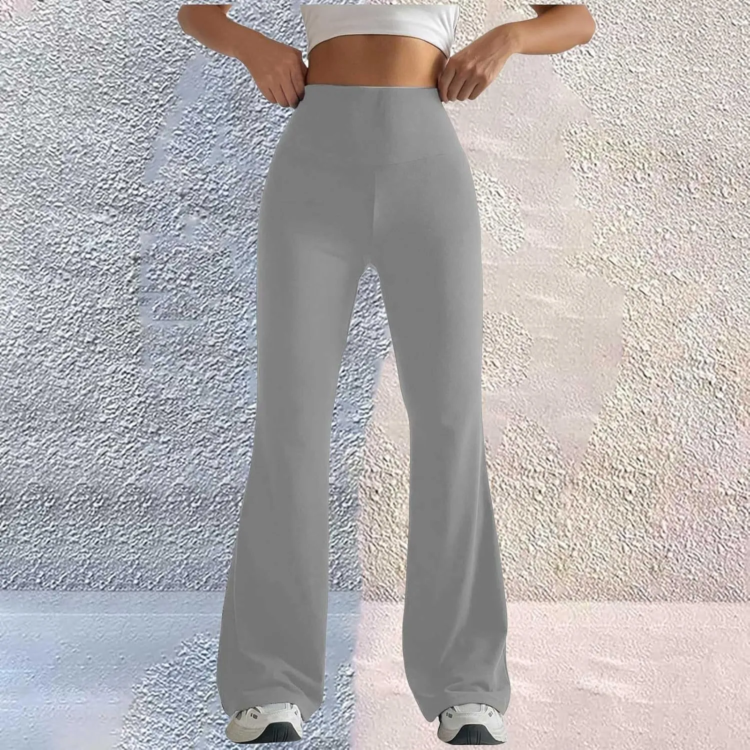 Flare Leggings High Waist Leggings Regular Solid Flared Pants Active Workout Yoga Pants Trousers Yoga Leggings for